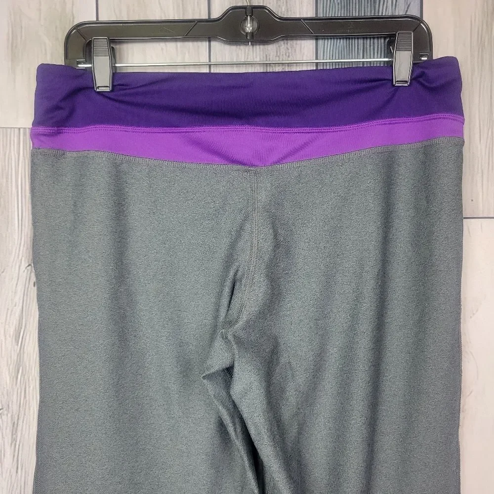 Champion Gray Purple Athletic Yoga Pants Size Large